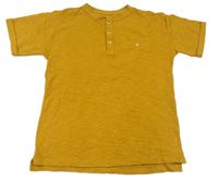 Hořčicové tričko s knoflíčky C&A