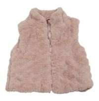 Světlerůžová kožešinová podšitá vesta Primark