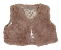 Starorůžová kožešinová vesta Primark 