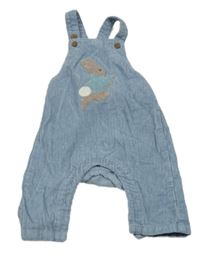 Modré laclové manšestráky s králíčkem M&S