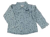 Modrá kytičkovaná halenka Name it