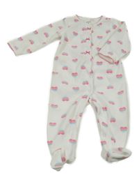 Bílý fleecový overal se srdíčky Carter's