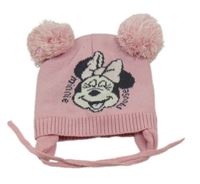 Světlerůžová čepice s Minnie 