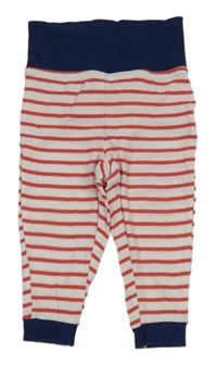 Bílo-červeno-modré pruhované lehké tepláky Lupilu