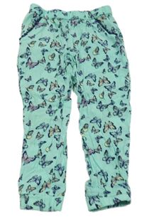 Pomněnkové lehké kalhoty s motýlky Kiki&Koko
