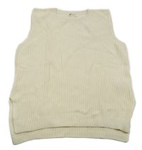 Smetanová pletená vesta H&M