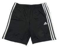 Černo-bílé sportovní funkční kraťasy Adidas