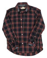 Černo-červená kostkovaná košile H&M