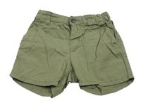 Khaki plátěné kraťasy H&M
