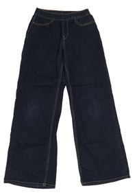 Tmavomodré wide leg rifle H&M