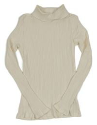 Smetanový žebrovaný rolák C&A