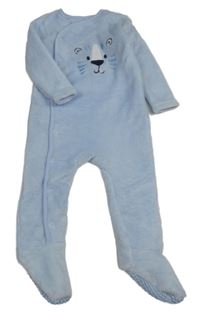 Světlemodrý chlupatý overal s tygrem Dunnes stores