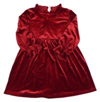 Červené sametové šaty Dunnes