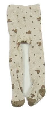 Béžové punčocháče s Mickeym Disney