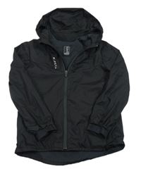 Černá šusťáková podzimní funkční bunda s kapucí Kipsta