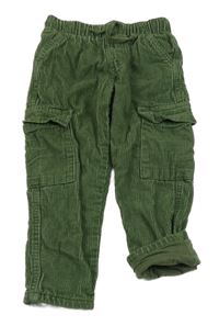 Khaki podšité cargo manšestráky Kiki&Koko