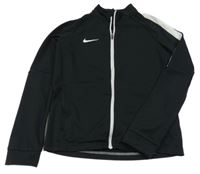 Černá sportovní propínací funkční mikina s logem Nike