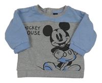 Šedo-modrá mikina s Mickeym Disney