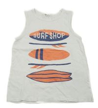 Bílé tílko se surfy H&M