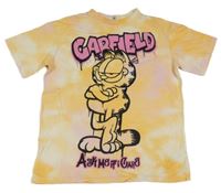 Oranžové batikované tričko s Garfieldem H&M