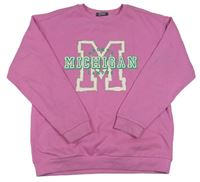 Růžová mikina s logem Primark 