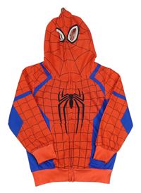 Červeno-modrá propínací mikina s kapucí - Spider-man