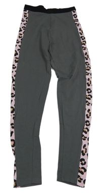 Šedo-růžové legíny se vzorem Matalan