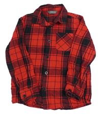 Černo-červená kostkovaná košile Primark
