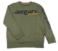 Khaki mikina s nápisem F&F