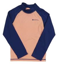 Broskvovo-tmavomodré UV triko s logem Mountain Warehouse