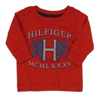 Červené triko s potiskem Tommy Hilfiger