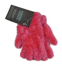 Nové - Neonově růžové chlupaté rukavice 