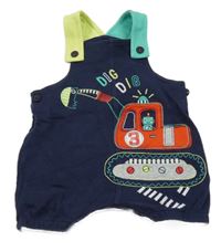 Tmavomodré laclové kraťasy s bagrem Nutmeg