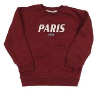 Červená mikina s nápisem H&M