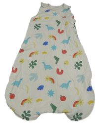 Smetanový bavlněný zateplený spací pytel s obrázky George