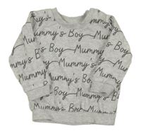 Šedá mikina s nápisem Matalan