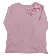 Světlerůžové triko s mašlí 