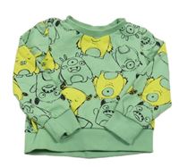 Světlezelená mikina s příšerkami Lily & Dan 