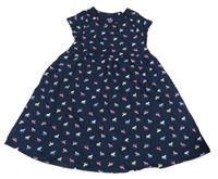 Tmavomodré bavlněné šaty s koníky Topolino 