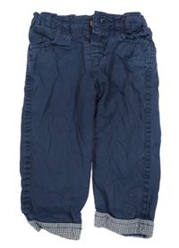 Tmavomodré plátěné kalhoty John Lewis