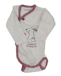 Bílo-růžové zavinovací body se zajíčkem Sucre d´Orge 