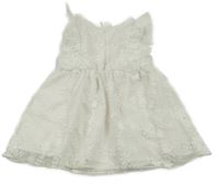 Bílé tylové šaty s kytičkami Shein