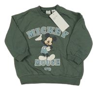 Nové - Olivová oversize mikina s Mickeym H&M
