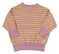 Lila-oranžová pruhovaná oversize mikina  Next 