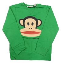 Zelená mikina s opičkou H&M