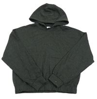 Tmavošedá melírovaná crop mikina s kapucí V BY VERY