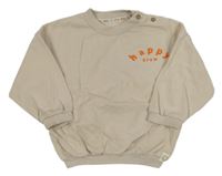 Světlebéžová oversize mikina s nápisy a zvířátky a sluníčkem George 