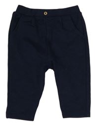 Tmavomodré melírované chino teplákové kalhoty George