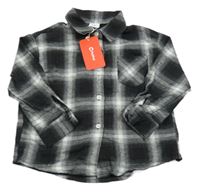 Nové - černo-šedo-bílá kostkovaná halenka PatPat