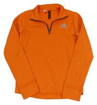 Oranžová thermo mikina Adidas